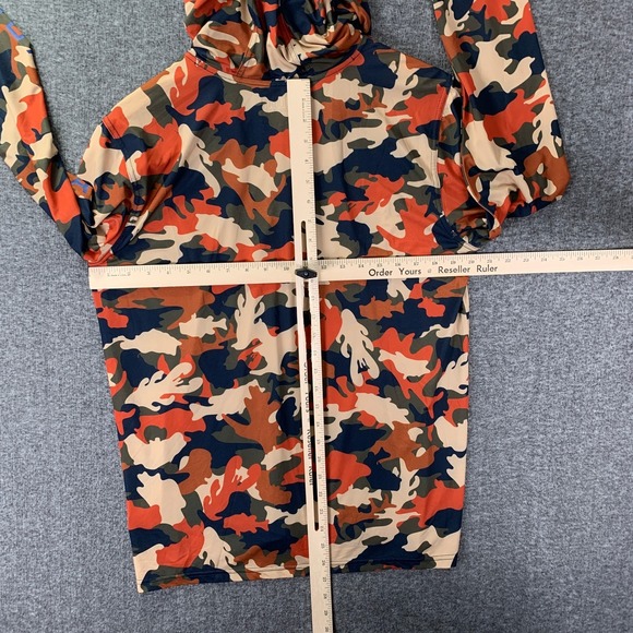 Googan Squad Camo Hoodie Men Medium Ingonito Orange Performance Fishing NEW - Picture 5 of 8